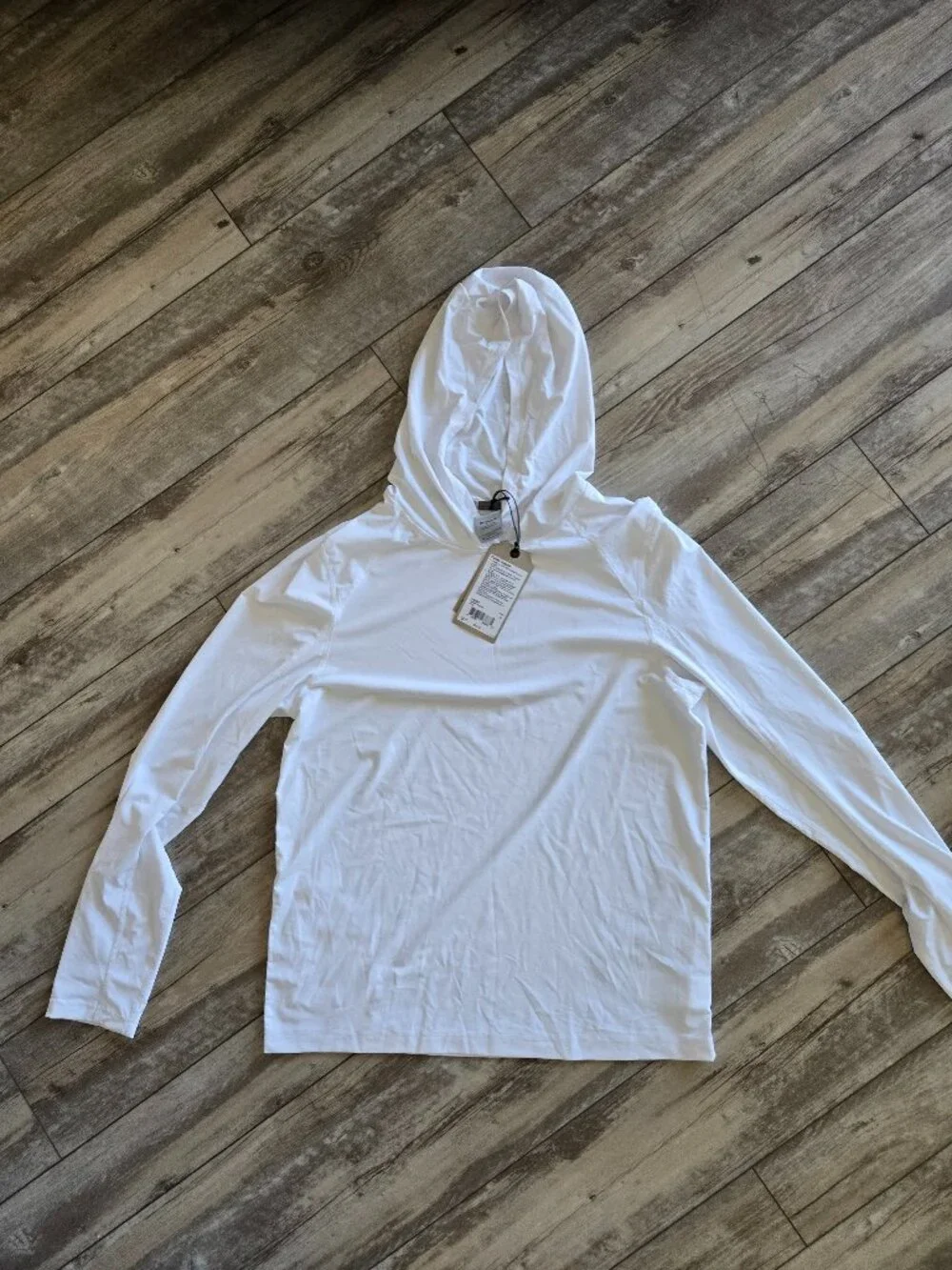 Prana Mens Calder Hoodie Swimming White Small NWT